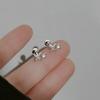 Screw Buckle Star Stud Earrings Female Minimalist Niche Design Sense Shining Five-pointed Star Earrings Sleep Free Ear Bone Nails