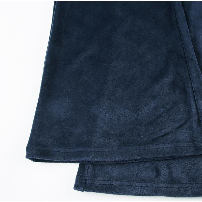 Повседневные брюки из синего бархата, уличные прямые брюки с шитьем, винтажные свободные женские брюки с завязками и низкой талией, базовые, весна-осень 2025 г.