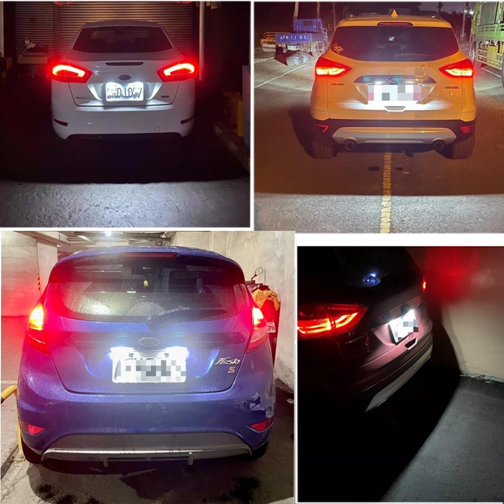 2pcs Number Plate Light for Ford Fiesta Focus Kuga Mondeo Galaxy Ecosport  Ranger Explorer LED License Lamp