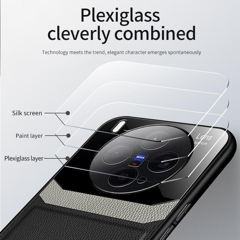 EUCAGR Роскошный акриловый кожаный чехол для VIVO X300 Pro X300Pro Защита камеры Задняя крышка телефона для VIVO X300 Рамка Coque