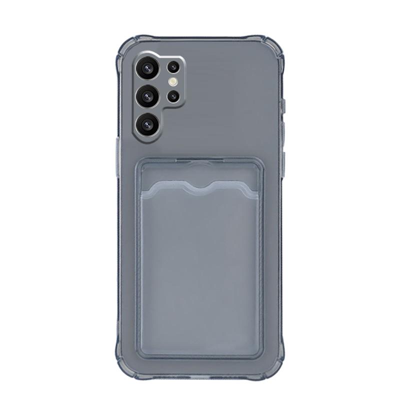 Прозрачный чехол-кошелек с отделением для карточек и мягким силиконовым чехлом для Samsung Galaxy S21 S22 S23 S24 Ultra Plus