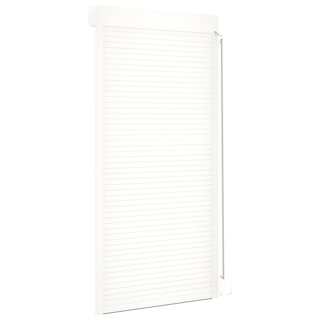 White Roller Shutter 100 x 210 cm Aluminum and Polyurethane