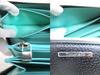 Подлинная Tiffany & Co.. Кошелек на молнии, круглый, из черной кожи, с металлической пластиной-логотипом #a871 Восстановленный