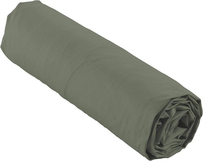 Draps Housse - PROMO LINGE - LIA - Percale de Coton 78fils - 200x160cm - Kaki