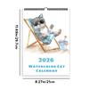 1pc, 2026 Cartoon Cute Cat Theme Calendar, 12 Different Designs, Wall Calendar, Birthday, Christmas, New Year Gift, US Standard