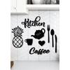 Kitchen Coffee Corner Pineapple 9 Pieces Laser Cut Wooden Wall Decoration Product Wall Decoration Table