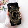 For Tecno Camon 17 Case Silicone Luxury Crown A-Z Letters 2D Flat Pattern Soft Phone Case For Tecno Camon17 CG6 CG6j Cover