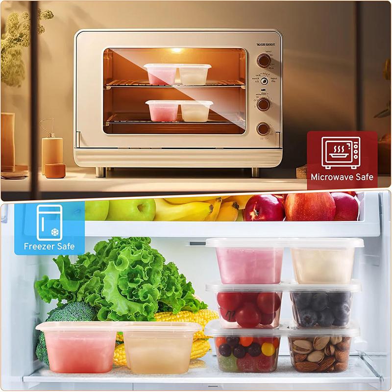 Контейнеры для закусок в дорогу с 2 отделениями, стаканчики для соуса с крышками, компактный бокс для хранения еды для взрослых