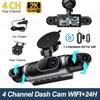 2K 360° Car Dash Cam 4 Channels Video Recorder Car DVR Front Left right Rear View Camera car accessorie Black Box For SUV Toyota
