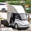 1/24 Tesla Semi Trailer Truck Alloy Diecast Car Model with Sound and Light Pull Back Truck Vehicle Model Boy Collection Gift