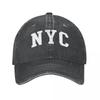 Винтажная стираная бейсболка NYC New York для мужчин и женщин, летние кепки, регулируемая кепка