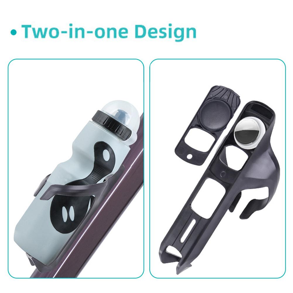 Bicycle Water Bottle Cage Scratch-Proof Bike Water Bottle Bracket Anti-Lost Protective Bottle Holder for Apple AirTag