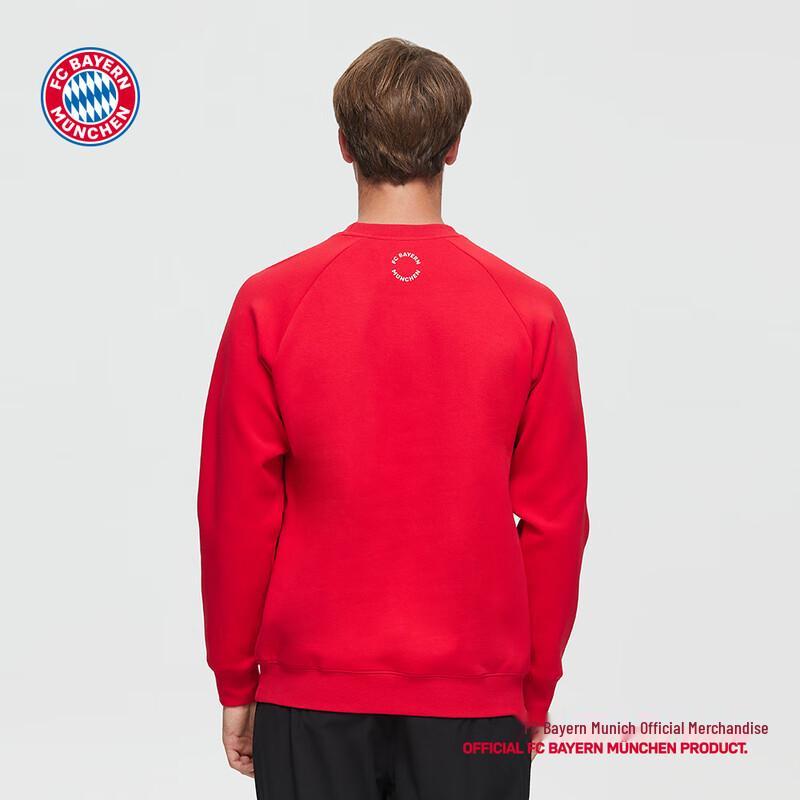 Официальный красный свитшот Bayern Munich с круглым вырезом