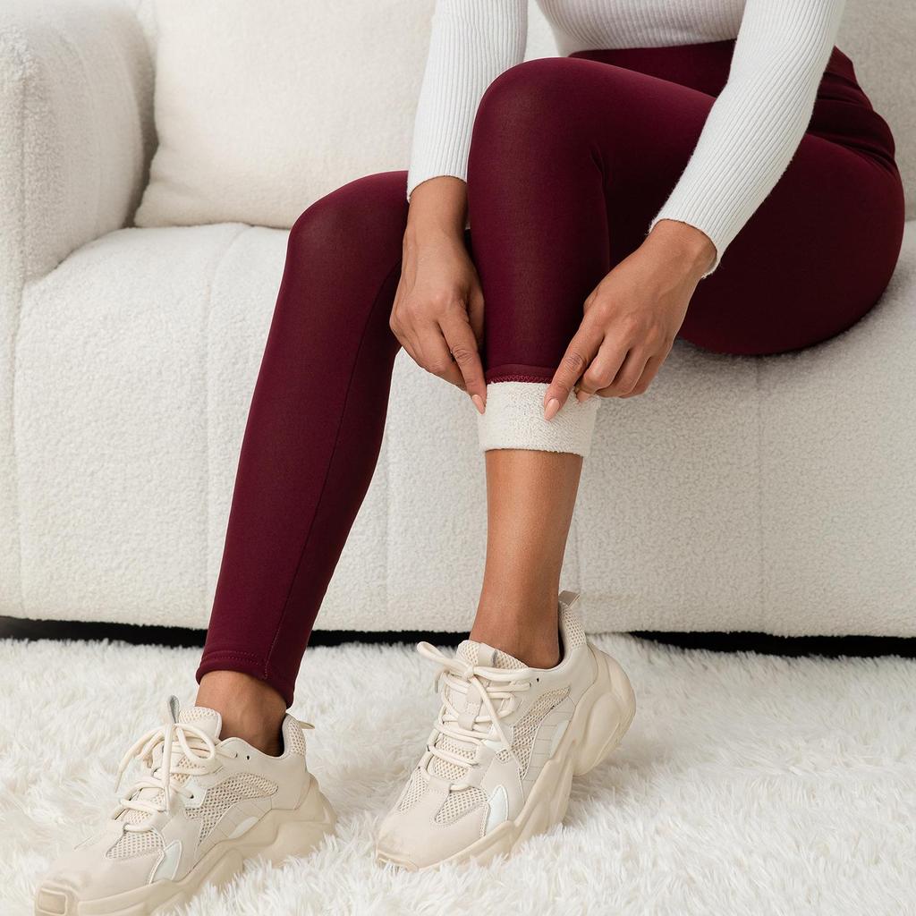 Уютные леггинсы из овчины больших размеров для тепла и комфорта осенью и зимой