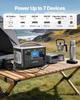 Portable Power Station, 600W Solar Generator Power Station, 493Wh LiFePO4 Battery Backup with 7 Output Ports for Home Emergency, Outdoor Camping, RV