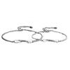 S925 Sterling Silver Mobius New Couple Bracelet for Men and Women, A Pair of English Fashion Bracelets