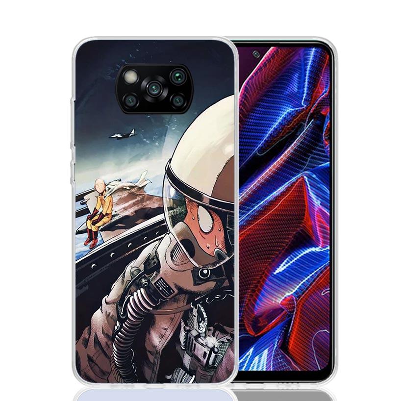 1 Punch Man Anime Phone Case For Xiaomi Poco X7 X6 X5 Pro F7 Ultra Redmi 15C 15 13 13C 12 12C 10 10A 10C 9 9A 9C 9T Cover Poco X
