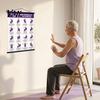 Beginner Tai Chi Training Hanging Scroll Poster, Sitting/Walking Movements Guide, Large Size Learning Material High Definition Wall Chart for