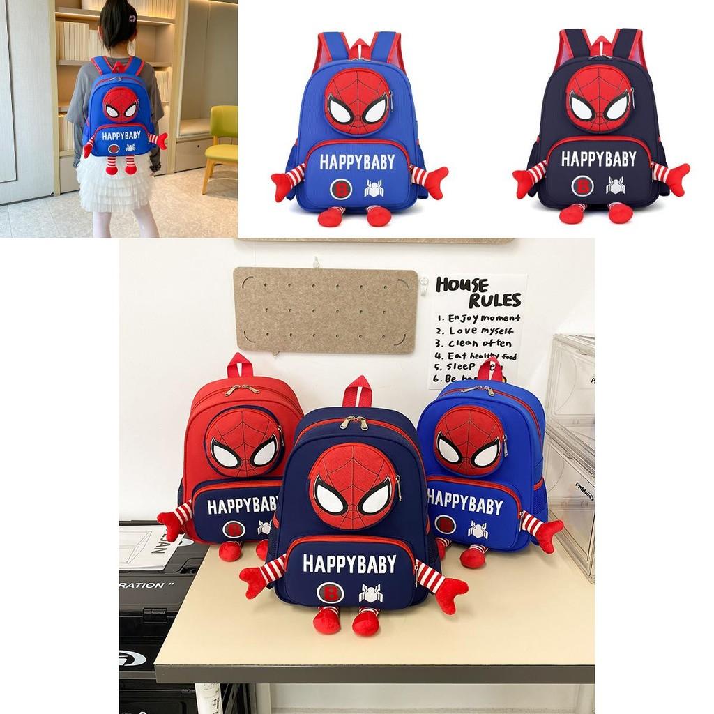 Детский рюкзак с 3D-рисунком Человек-Паук, из дышащего нейлона, для детского сада и начальной школы