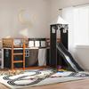 VidaXL Bunk Bed Without Mattress with Slide White Black 90x200 Cm 3284194