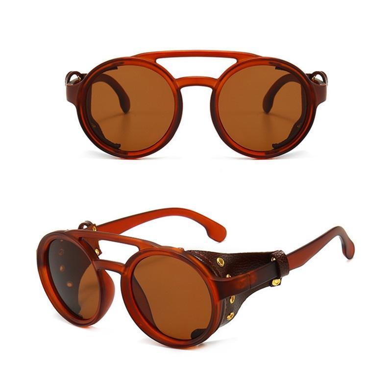 Винтажные солнцезащитные поляризованные мужские очки UV400 с круглыми линзами в пластиковой оправе для вождения