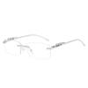 1PC Unisex Metal Rimless Glasses Square Frame Clear Glasses For Cheetah Decoration Animal Accessories Street Snap