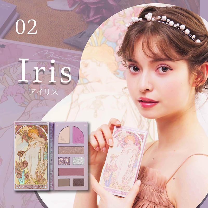 MilleFee Lady Flower Palette Complete Box Multi Palette Eye Shadow Cheek Highlight MilleFee Cosmetics