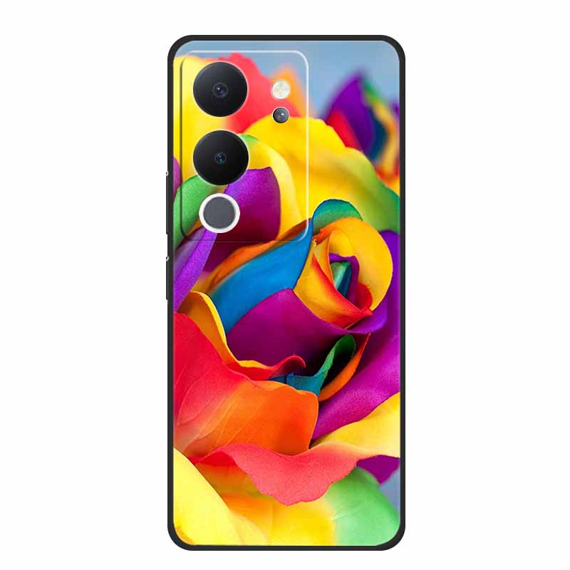 6.67" Чехол для Vivo V30 Lite Черный Силикон Мягкие Чехлы для Телефона Для Vivo V30 Lite Задняя Крышка Чехол V 30 Lite Funda Coque Оболочка Capas