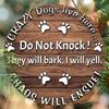 "CRAZY Dogs Live here..."Logo Pendants, Home Wall or Door Decoration, 2d Flat Wood, Garden Decoration, Gifts for Friends and Family