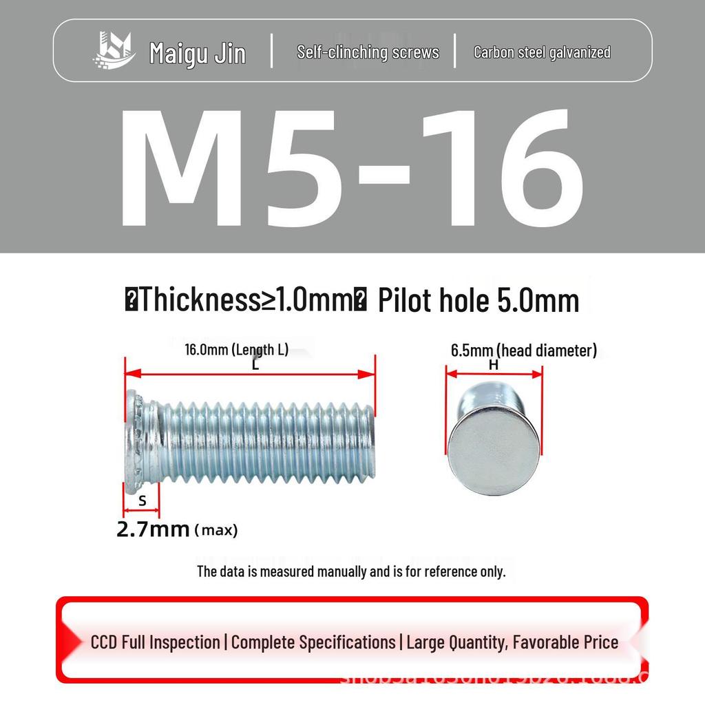Flat Head Carbon Steel Galvanized Rivet Nuts FH-M2 to M10 - Free Shipping