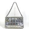 CC CC Mark Logo Ice Cube Bag Chain Bag Shoulder Bag Leather Silver