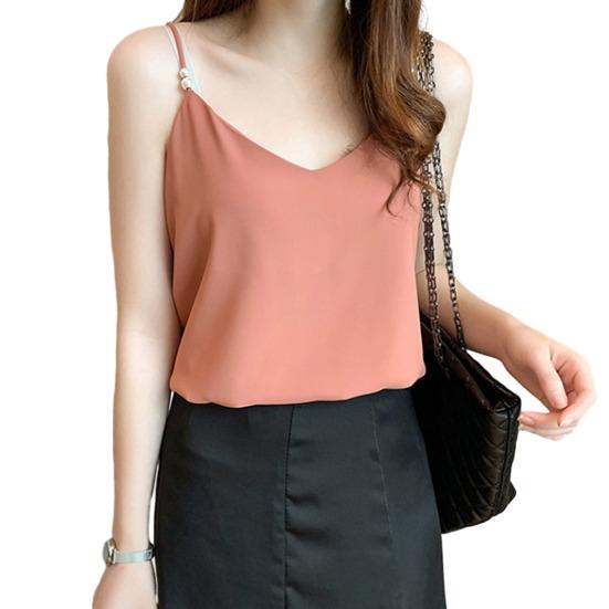 Женский жилет без рукавов с открытой спиной, однотонный, с V-образным вырезом, с низким вырезом, атласный, мягкий