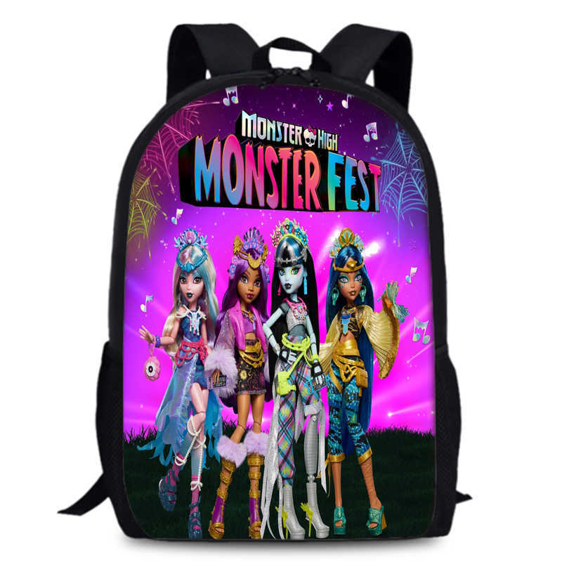 Школьный рюкзак Monster High для мужчин и женщин 15 дюймов, однослойный рюкзак, студент Школы Монстров, рюкзак большой вместимости