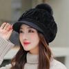 Новая женская защитная шапка для ушей на осень-зиму с подкладкой, ветрозащитная, корейская версия дикой плюшевой теплой утиной шапки с язычком, милая шапка с ворсом