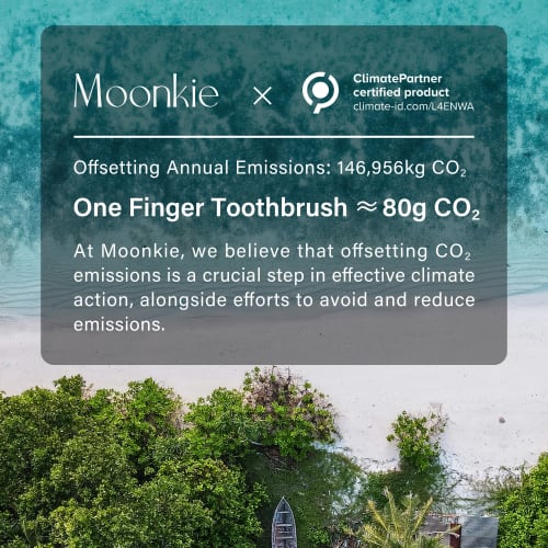 Moonkie Baby Finger Toothbrush Tongue and Oral Cleaner Kit (3 Months+) - 2 Pieces (Mint)