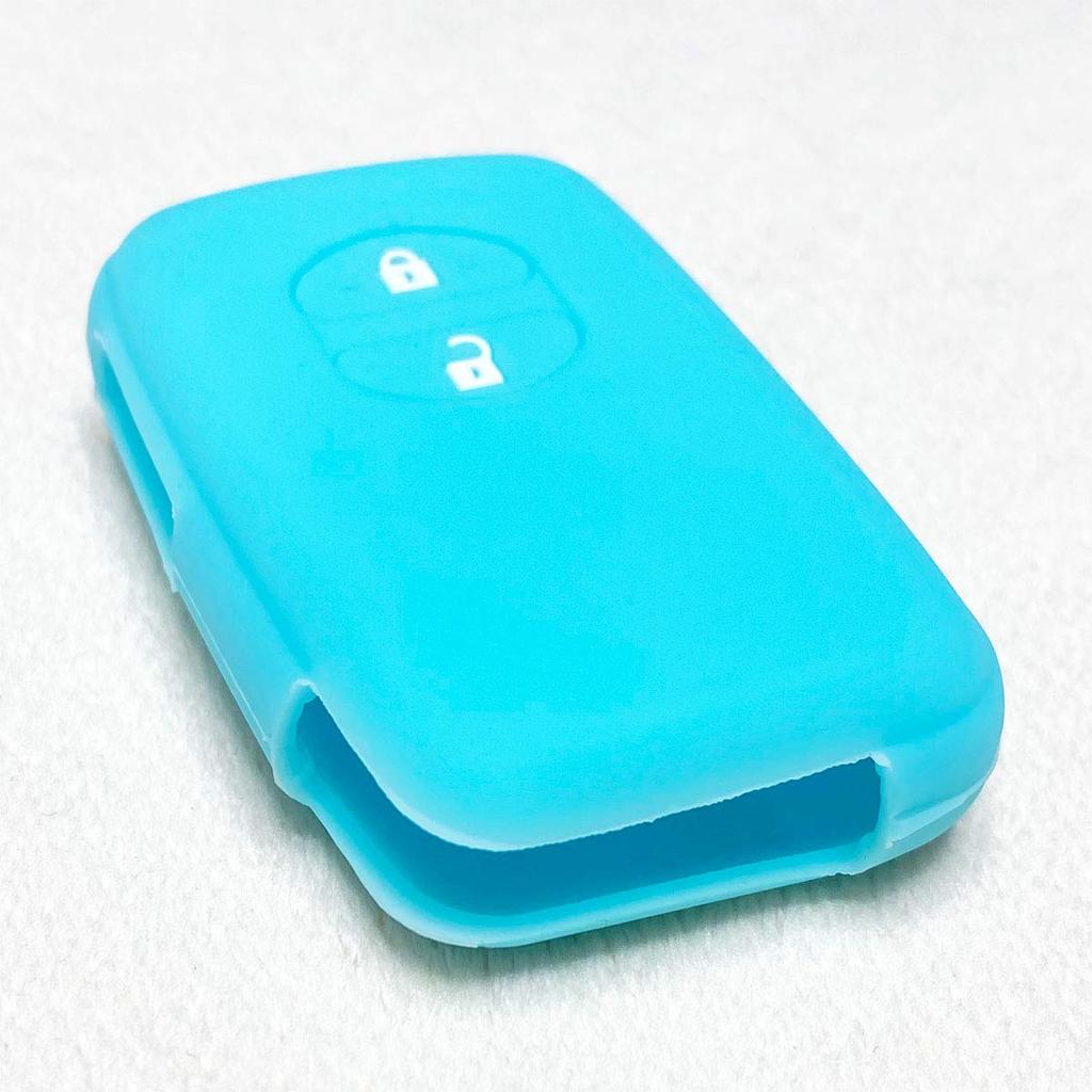 Силиконовый чехол IKT для ключа-карты Toyota, 2 кнопки, небесно-голубой / Prius