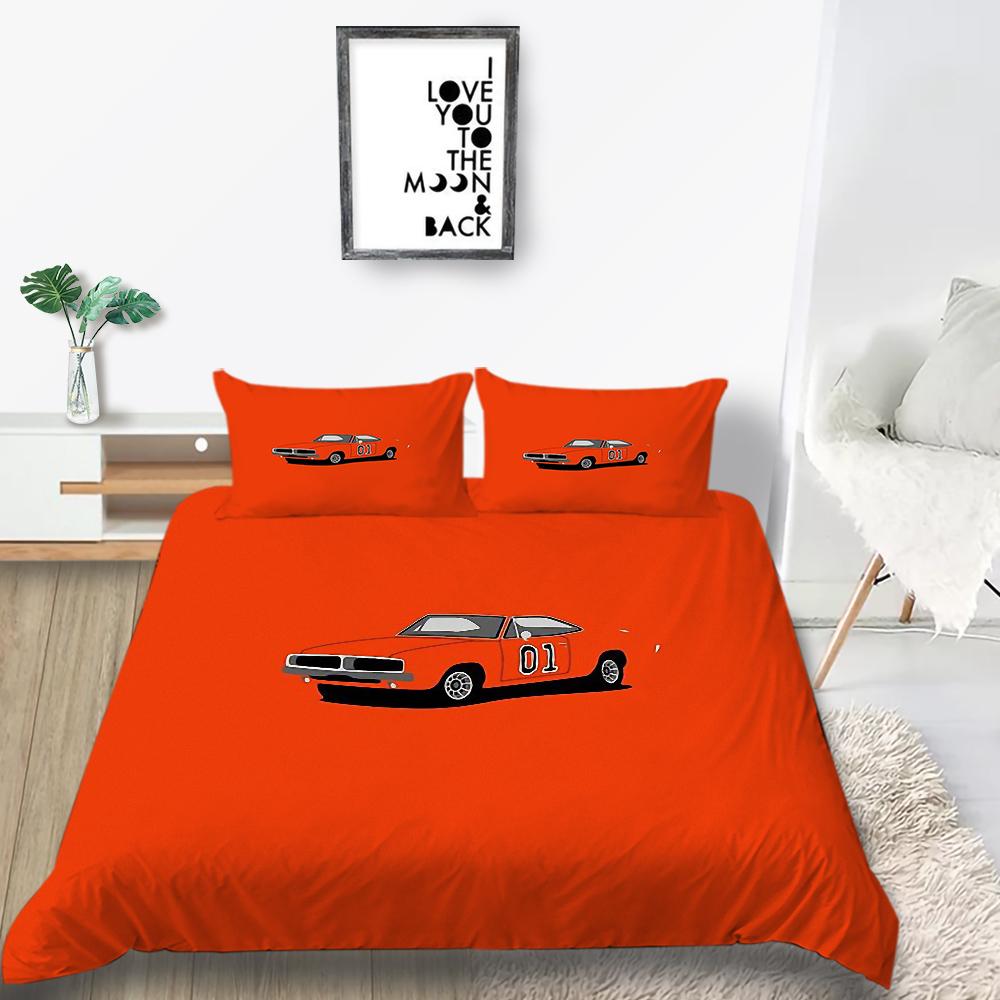 Пододеяльник с 3D принтом Покрывала с автомобилями Постельный комплект из полиэстера Queen King Size Роскошный пододеяльник для мальчиков-подростков и мужчин