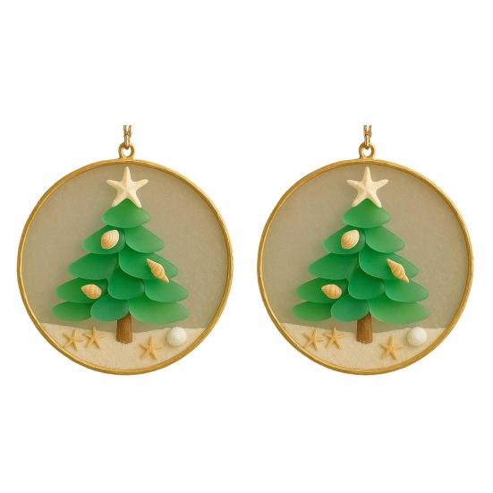 2/4 шт. Рождественское украшение для елки круглой формы ручной работы пляжный декор с морской звездой