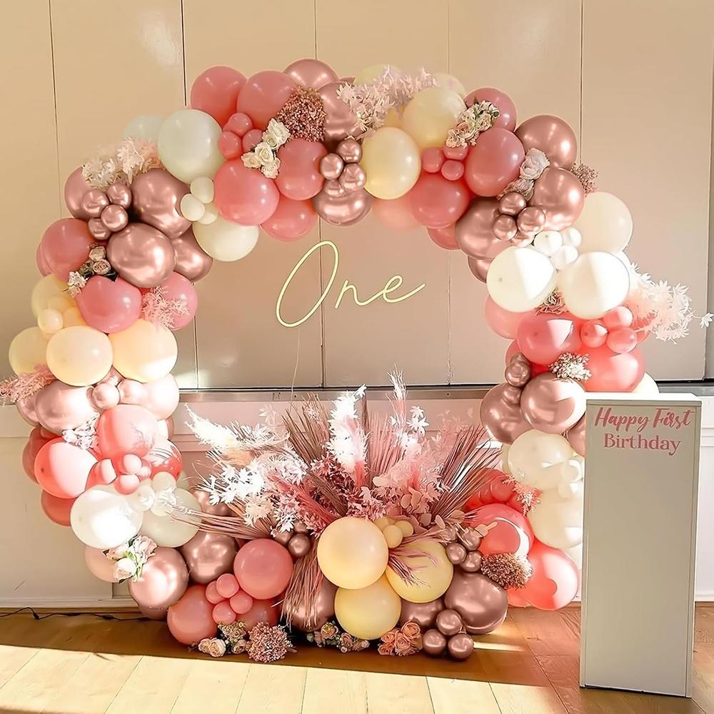 151PCS Rose Pink Balloons Arch Kit Nude White Sand Rose Gold Pink Balloon Garland Birthday Party Baby Shower Wedding Decoration
