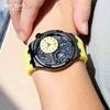 MEGIR Fashion Military Sport Quartz Watch Men Simple Analog Waterproof Wristwatch with Silicone Strap Luminous Hand MN8111Yellow