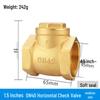 Durable Brass Horizontal Check Valve - Anti-Backflow, Fully Automatic, 6 Points for Tanks and Pipes