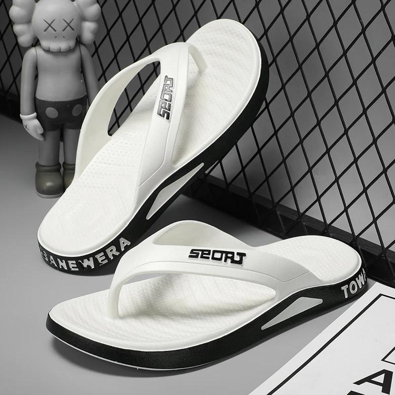 Летние мужские шлепанцы Спортивные уличные модные и трендовые удобные пляжные сандалии Мужская повседневная обувь Домашние шлепанцы Домашняя обувь