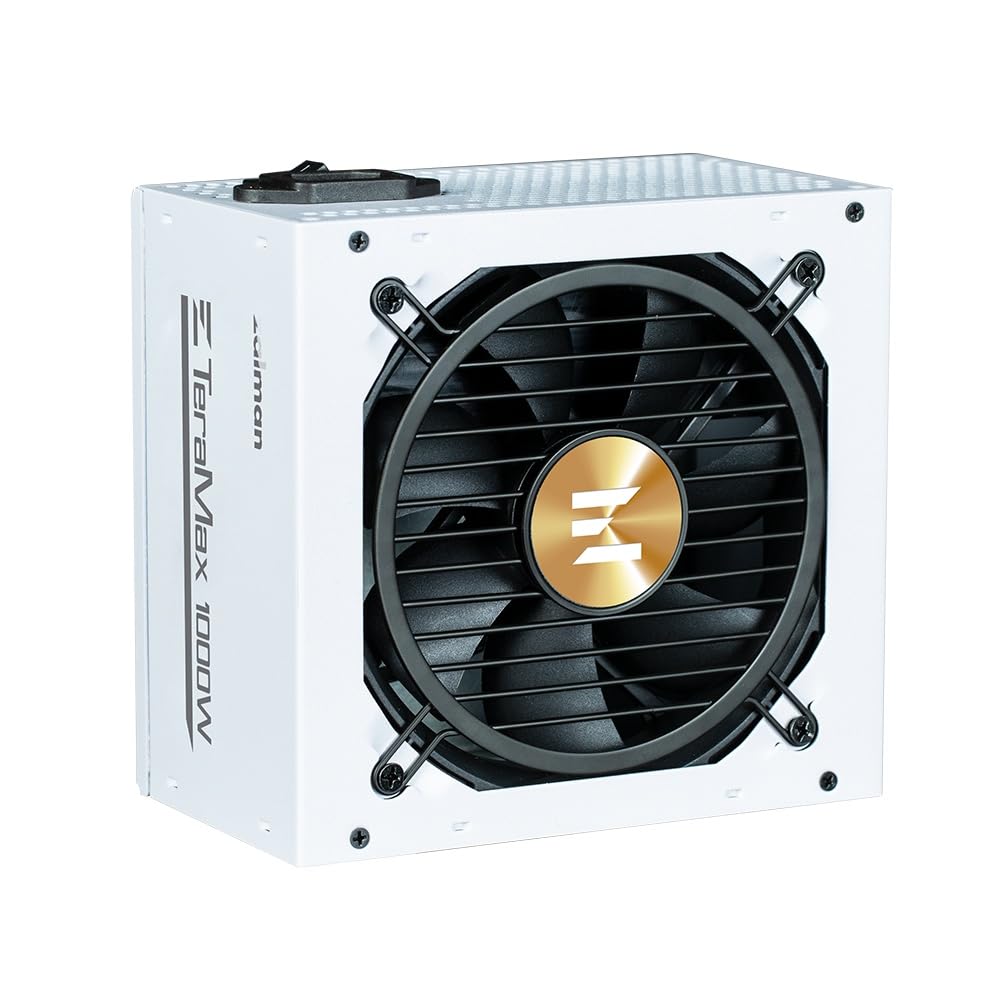 ZALMAN TeraMax II 1000 Вт, сертифицирован 80PLUS GOLD, полностью модульный, совместим с ATX3.0, гарантия 7 лет, блок питания для ПК 1000 Вт, белый, ZM1000-TMX2 WH PS