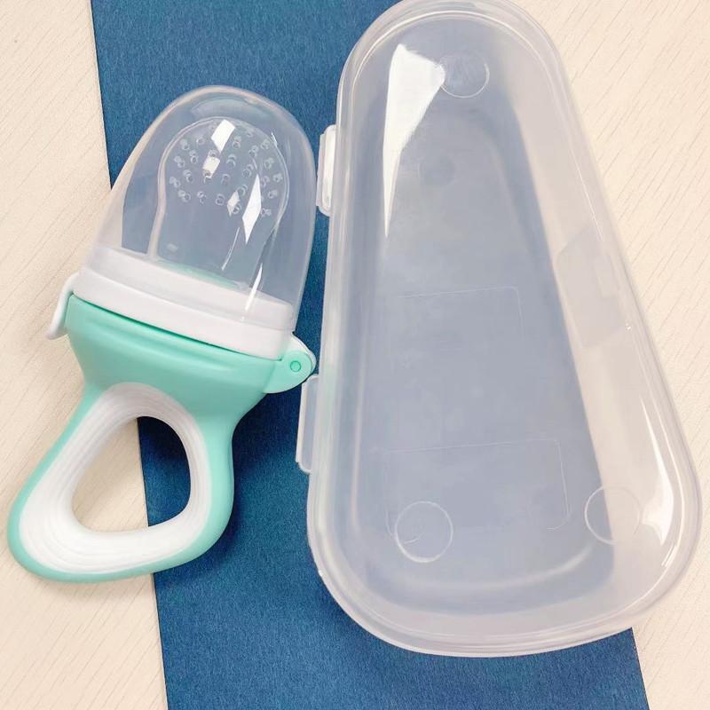 Детский прорезыватель для фруктов и овощей - Сетчатый мешочек с толкателем для легкого самостоятельного кормления