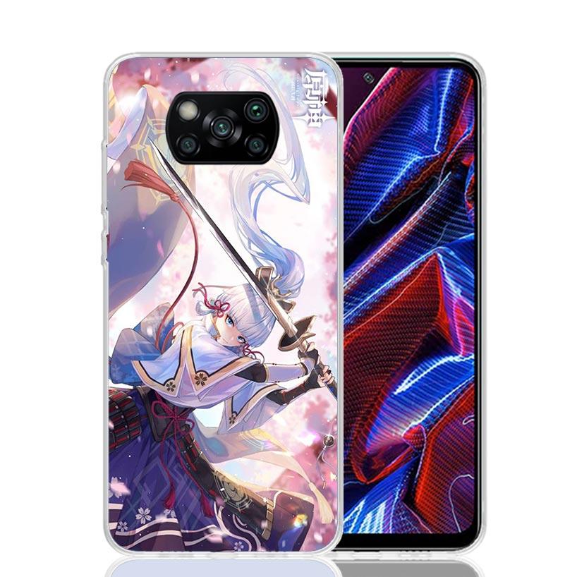 Чехол для телефона Genshin Impact Камисато Аяка для Xiaomi Poco F7 Ultra X7 X6 Pro X5 Redmi 15 15C 13 13C 12 12C 10 10A 10C 9 9A 9C 9T