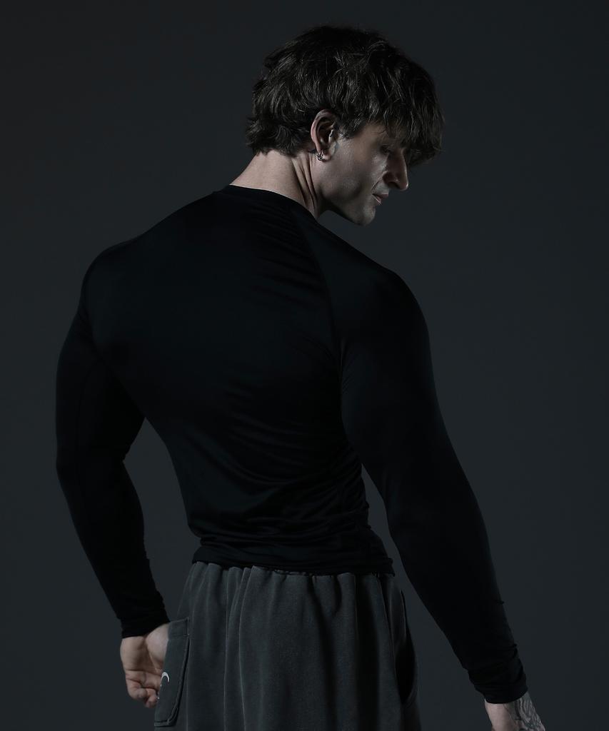 CARMID Silver Logo Compression Long Sleeve [Black]