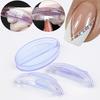 Кристаллический блестящий скребок для штампов для ногтей, прозрачное желе, силиконовая головка для французских ногтей, наборы для маникюра, набор инструментов для штамповки ногтей
