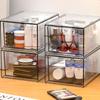 1/2PCS Desk Drawer Organizers Stackable Clear Bathroom Storage Makeup Organizer Acrylic Storage Box Bins Stationery Organizer