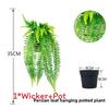 Faux Hanging Vine Plant With Green Leaves For Balcony And Party Decoration