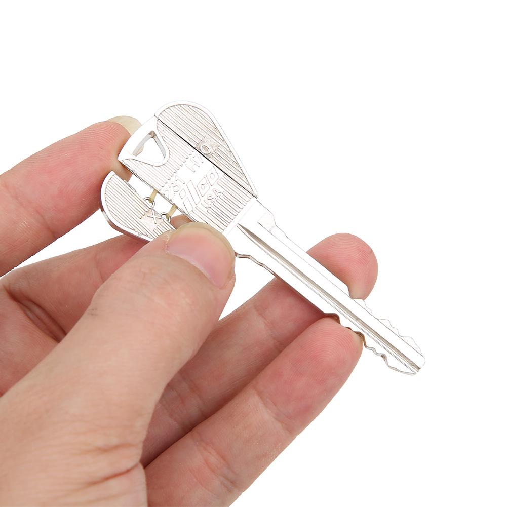Classic Magic Trick Toy Key into Bottle Three Folding Key Close Up Illusion Gimmick Prop
